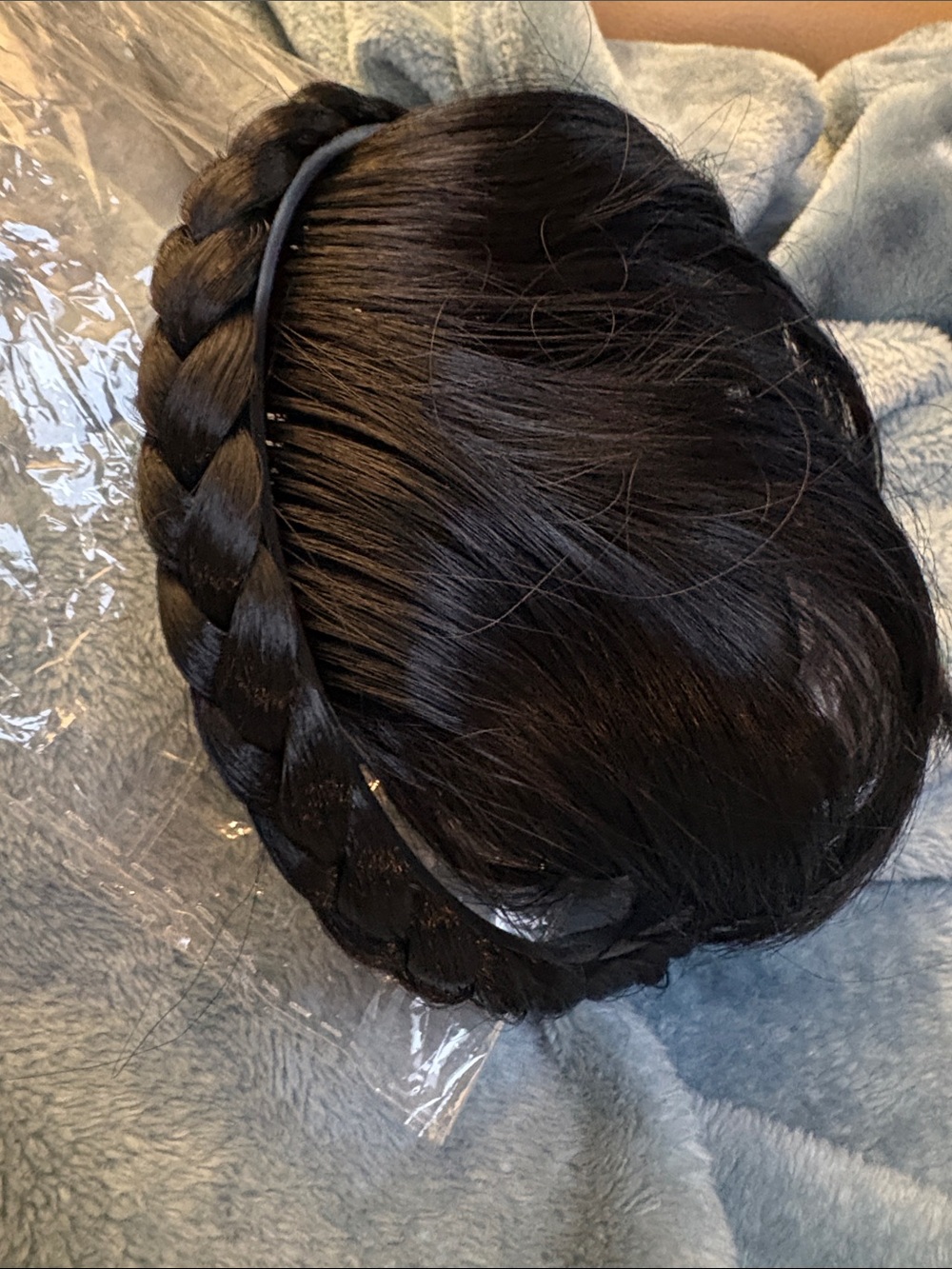 Natural Black Hair Braided & Forehead Bangs Headband - Women Hair Accessory